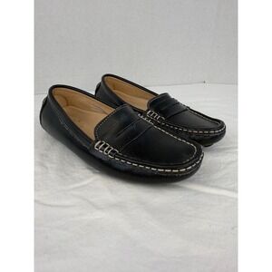 Artisure Womens Black Leather Penny Driving Loafers Slip On Shoes Size 6.5 US